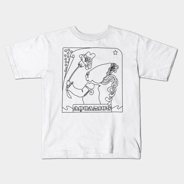 AQUARIUS Kids T-Shirt by TheCosmicTradingPost